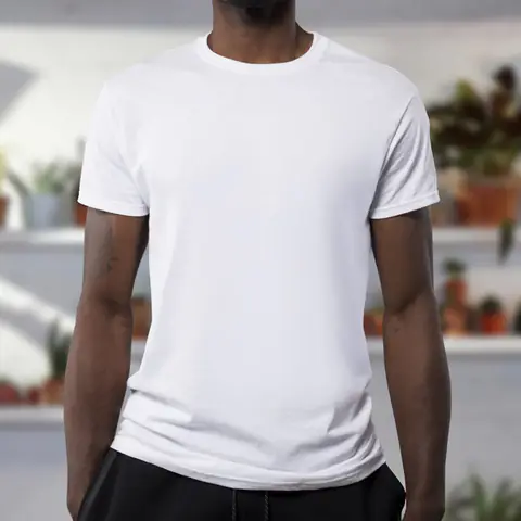 Camiseta blanca de algodón